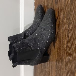 Glitter booties, Sz 9